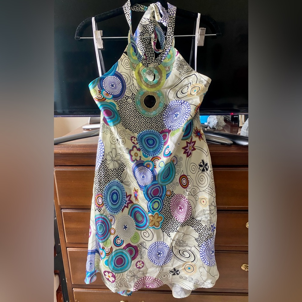 NWT Single Brand Silk Halter Dress S
